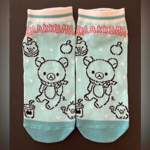 🧸🐤🍎🍔🥤🧦 1 Pair NWOT Japan San-X Rilakkuma Teddy Bear Chicken Apple Cartoon Socks